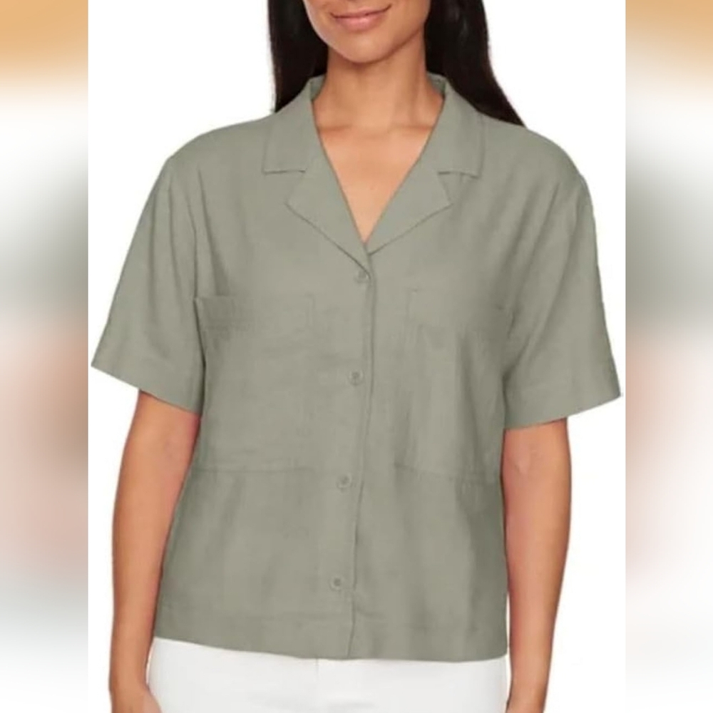 Buffalo David Bitton Light Olive Button Down Shirt